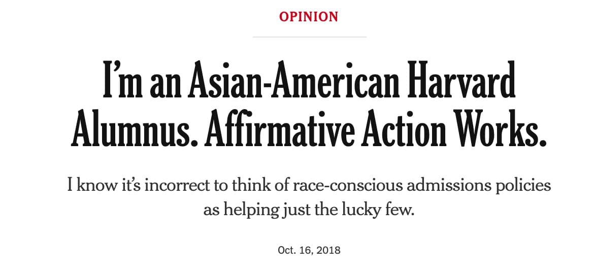 A screenshot of a New York Times Opinion article header. The image displays the article's title, subtitle, and publication date on a white background.