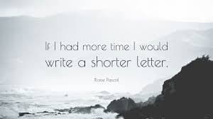 A black-and-white landscape photo of a misty coastline with a quote overlaid in white text. The image is a text-bearing graphic featuring a famous quote attributed to Blaise Pascal.