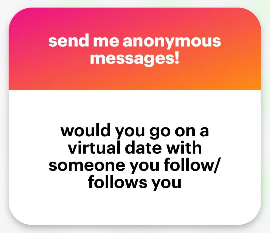A social media graphic with a pink-to-orange gradient header and a white body. The header contains white text, and the body contains black text posing a question to the audience.