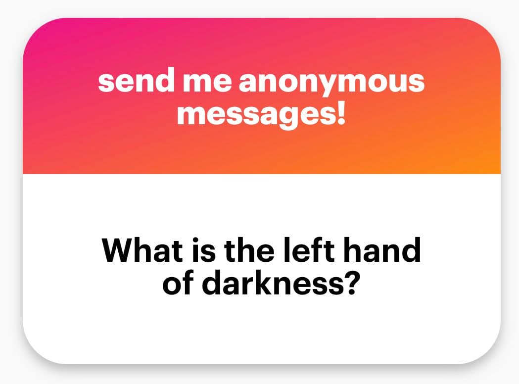 A digital graphic with a pink-to-orange gradient header and a white body, designed to look like a social media post or card. It contains text in both sections.
