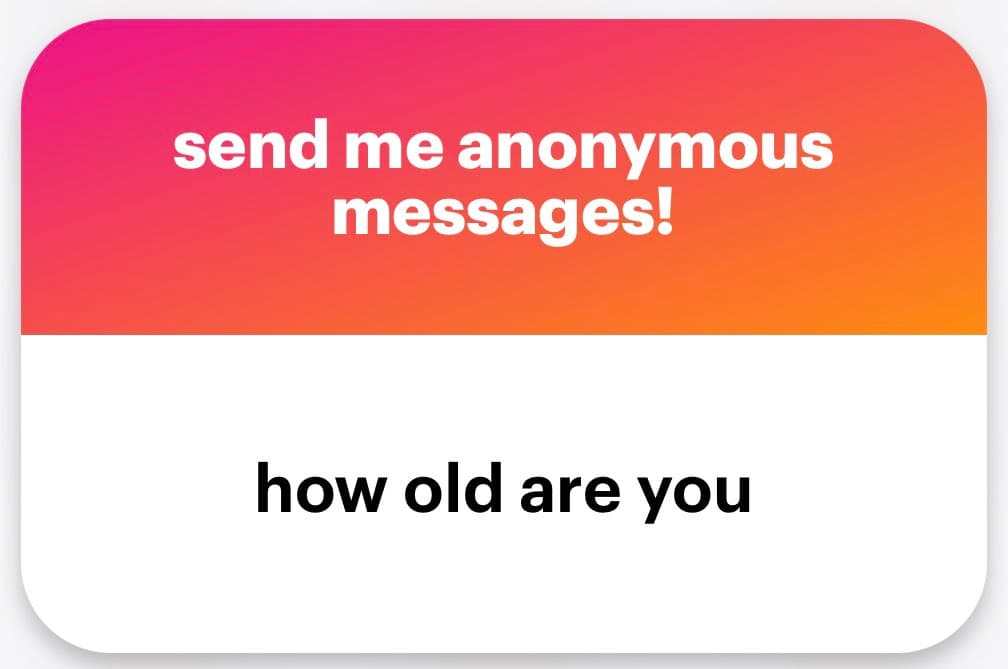 A screenshot of a social media post featuring a two-part graphic. The top section has a pink-to-orange gradient background with white text, and the bottom section has a white background with black text.
