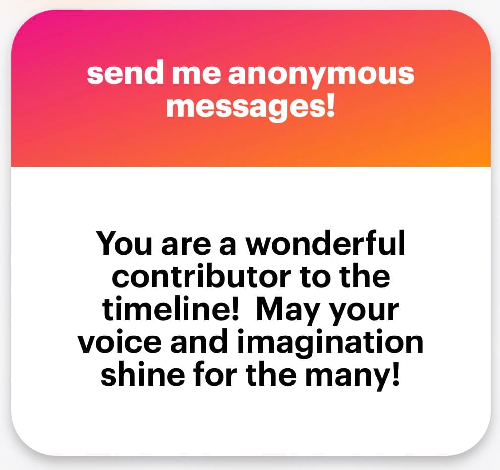 A square social media graphic with a pink-to-orange gradient header and a white body. The header contains white text, and the body contains black text.