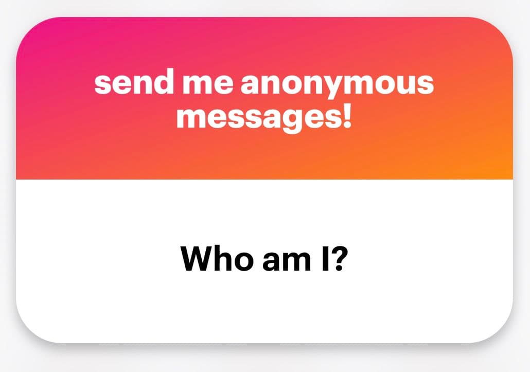 A graphic with a pink-to-orange gradient top section and a white bottom section, featuring text on both halves. The image appears to be a social media card or banner.