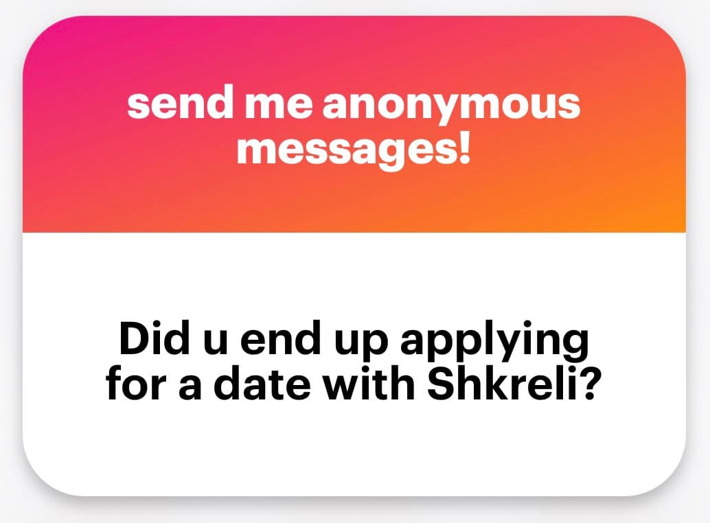 A screenshot of a social media post featuring a two-part graphic. The top section has a pink-to-orange gradient background with white text, and the bottom section has a white background with black text.
