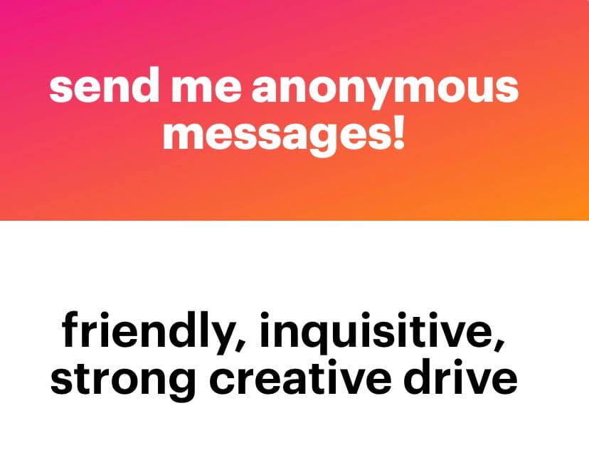 A graphic with a pink-to-orange gradient background at the top and a white background at the bottom, containing text in both sections.