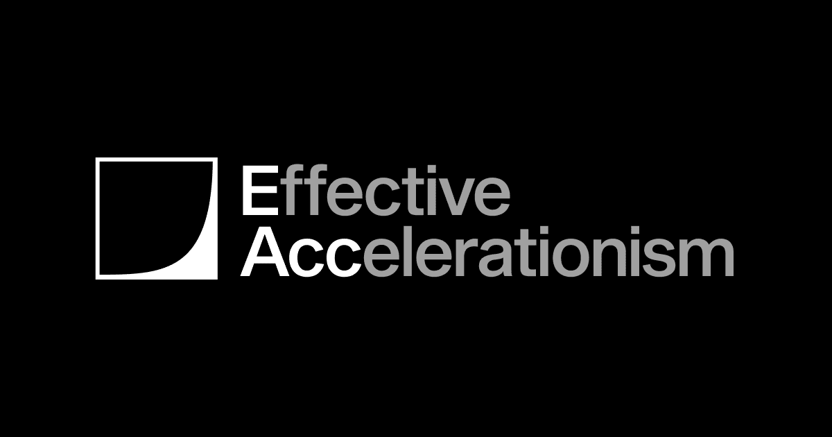 A black background image featuring a white logo and text. The logo is a stylized letter 'D' formed by a square with a curved bottom-right corner. To the right of the logo, the text reads 'Effective Acceleration' in a white, sans-serif font.