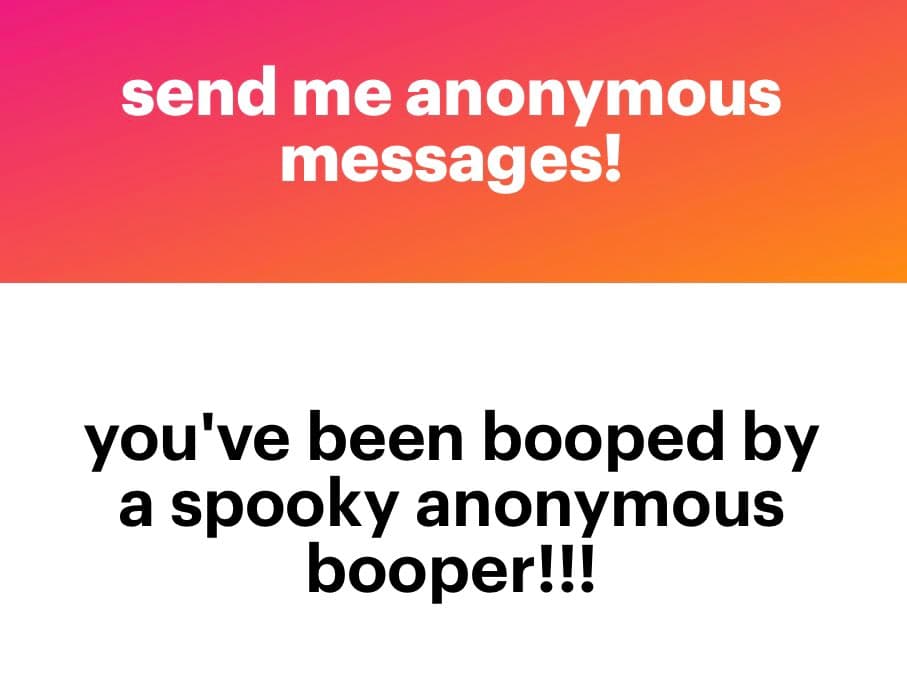 A two-panel text image with a pink-to-orange gradient background on top and a white background on the bottom. The top panel contains white text, and the bottom panel contains black text.