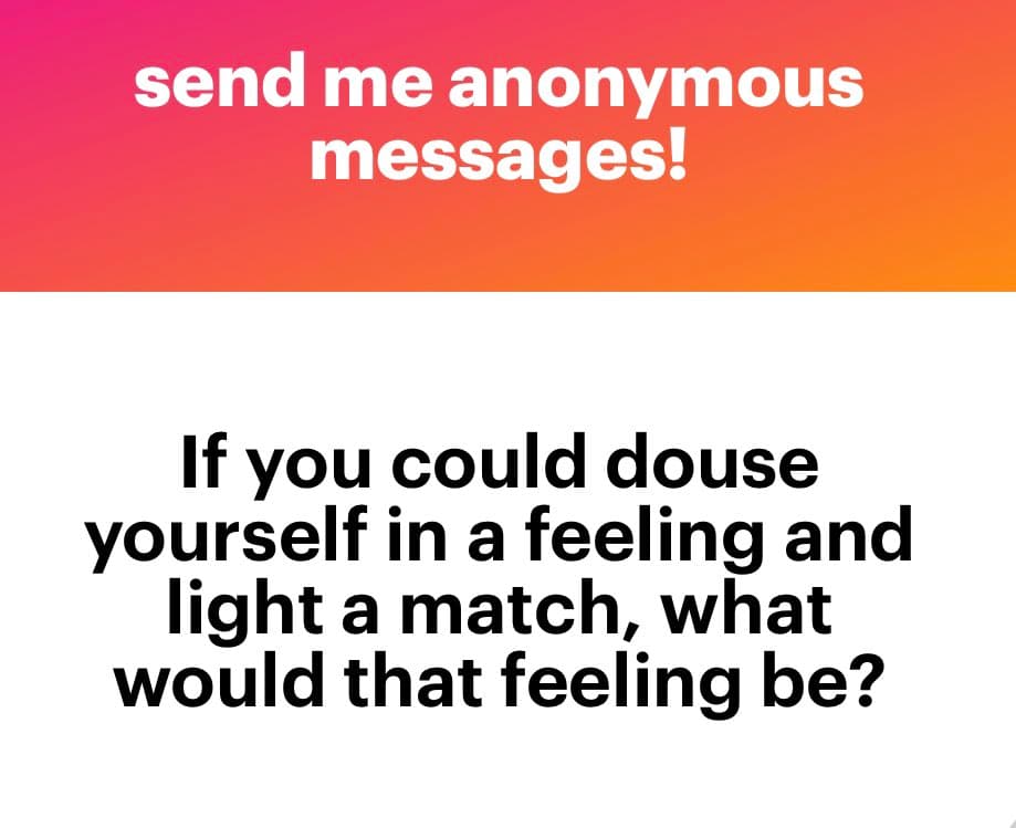 A text-based image with a pink-to-orange gradient header and a white body. The header contains white text, and the body contains black text posing a question.