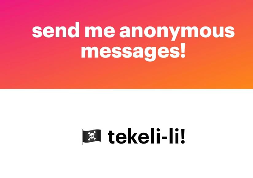 A graphic with a pink-to-orange gradient background at the top and a white background at the bottom. The top section contains white text, while the bottom section displays a pirate flag emoji next to black text.