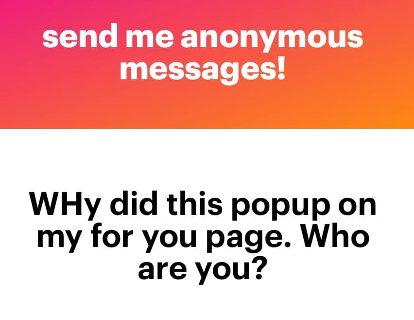 A two-panel meme image. The top panel has a pink-to-orange gradient background with white text, and the bottom panel has a white background with black text.