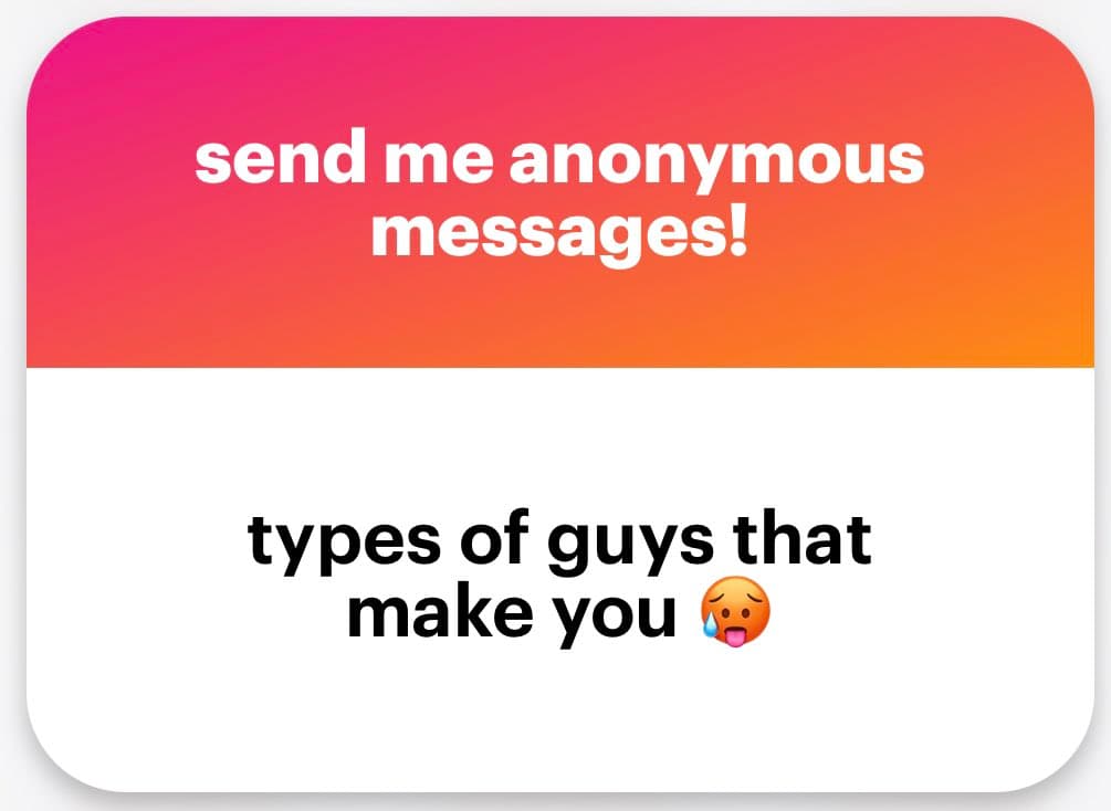 A two-panel meme image with a pink-to-orange gradient top section and a white bottom section. The top panel contains white text, and the bottom panel contains black text with an emoji.