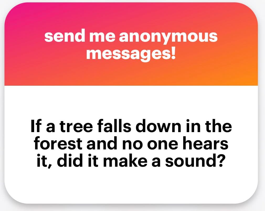 A text-based graphic with a pink-to-orange gradient header and a white body. The header contains white text, and the body contains black text.