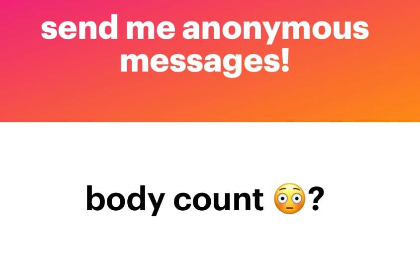 A two-panel image with a pink-to-orange gradient top section and a white bottom section. The top section contains white text, and the bottom section contains black text with an emoji.