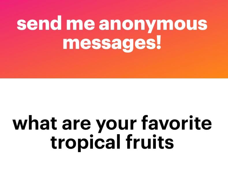 A text-based image with a pink-to-orange gradient background at the top and a white background at the bottom. The top section contains white text, and the bottom section contains black text.