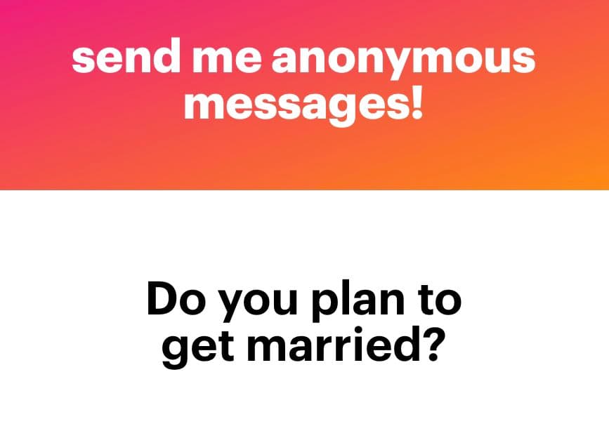 A text-based image with a two-part layout. The top section has a pink-to-orange gradient background with white text, and the bottom section has a white background with black text.
