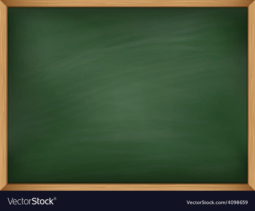 A stock image of an empty green chalkboard with a wooden frame. The image includes a watermark from VectorStock at the bottom.