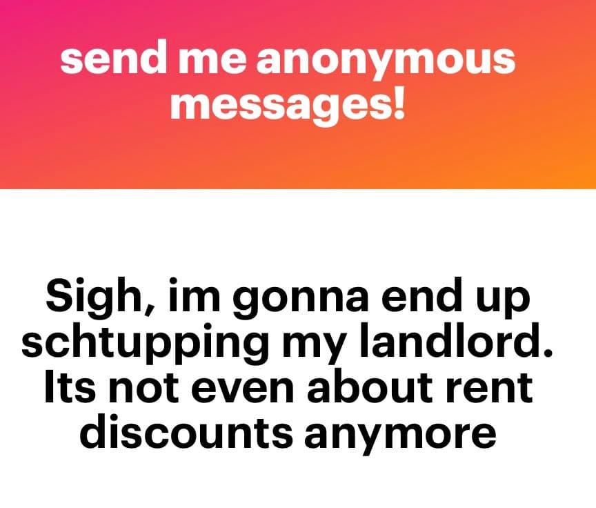 A screenshot of an anonymous message submission, featuring a header inviting users to send anonymous messages and a text box containing a user's complaint.