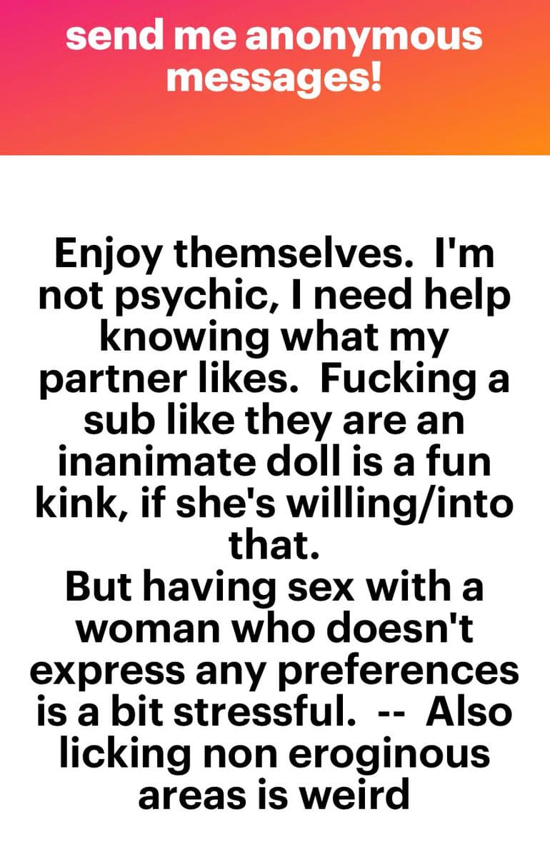A text-based image with a red-to-orange gradient header and a white body containing a block of black text. The image appears to be a screenshot or graphic sharing a personal message about communication in a relationship.