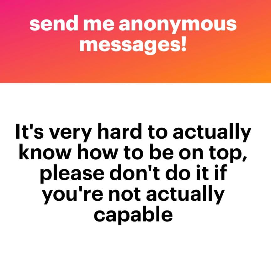 A text-based image with a two-part layout. The top section has a red-to-orange gradient background with white text, and the bottom section has a white background with black text.