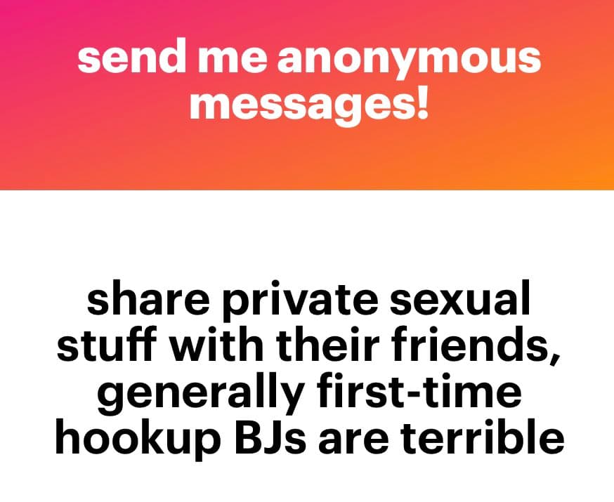 A text-based image with a two-part layout: a pink-to-orange gradient header and a white body. The header contains white text, and the body contains black text on a white background.