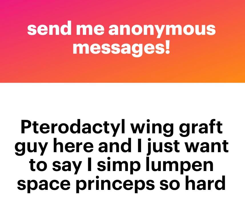 A two-panel meme image. The top panel has a pink-to-orange gradient background with white text, and the bottom panel has a white background with black text.