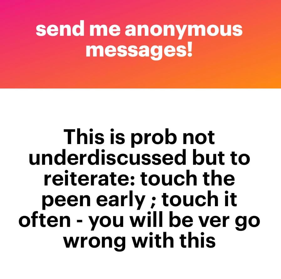 A text-based image with a pink-to-orange gradient header and a white body. The header contains white text, and the body contains black text on a white background.