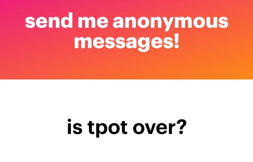 A two-panel meme image. The top panel has a pink-to-orange gradient background with white text, and the bottom panel has a white background with black text.