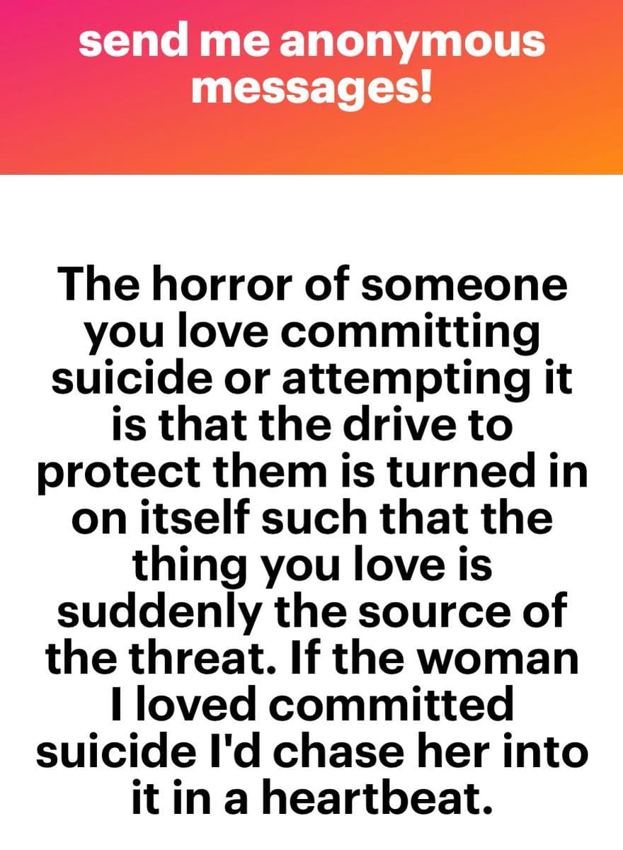 A text-based image with a red-to-orange gradient header and a white body containing a long paragraph of black text. The image appears to be a screenshot of a social media post or a quote card.