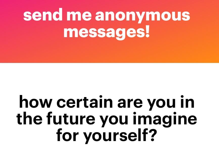 A text-based image with a pink-to-orange gradient header and a white body. The header contains white text, and the body contains black text.