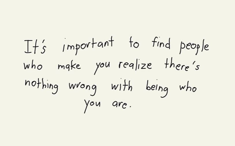 A digital image featuring a handwritten-style quote in black text on a plain, off-white background. The text is centered and spans four lines.