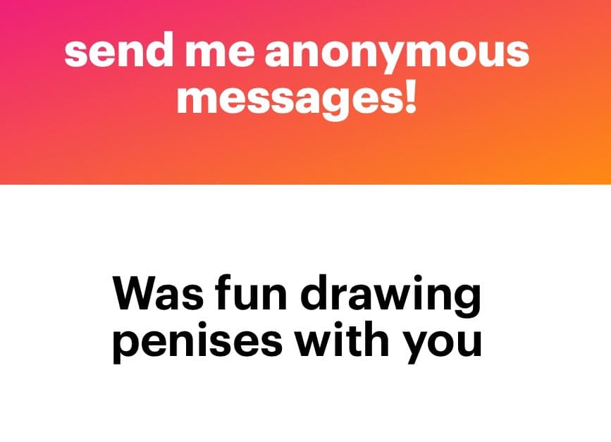 A text-based image featuring a pink-to-orange gradient header with white text and a white body with black text. The image appears to be a screenshot of a social media post or card.