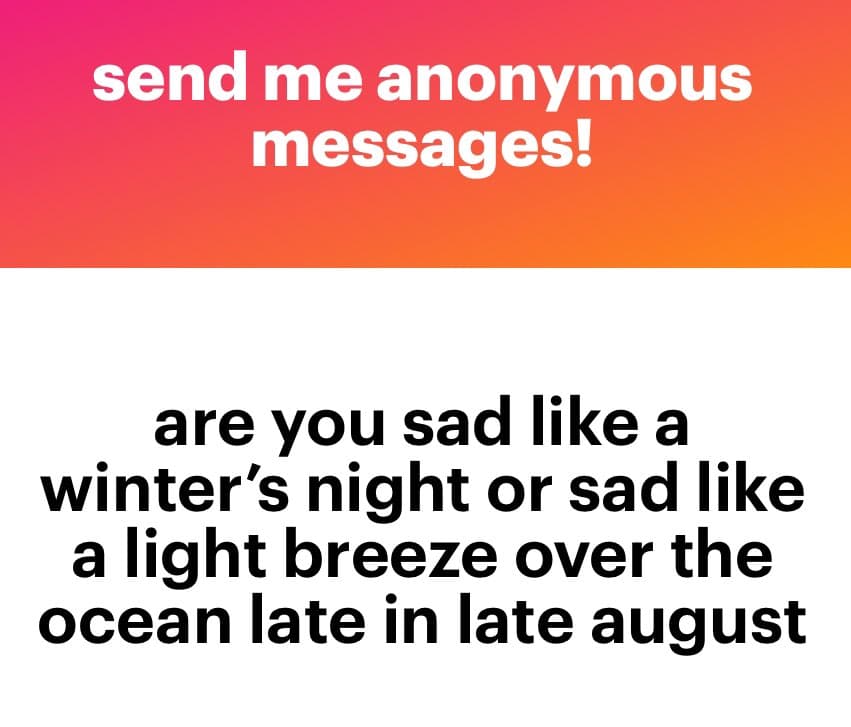 A text-based image with a two-part layout. The top section has a red-to-orange gradient background with white text, and the bottom section has a white background with black text.