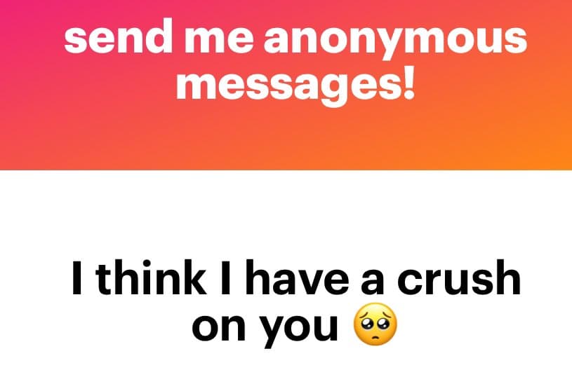 A two-panel meme with a pink-to-orange gradient background at the top and a white background at the bottom. The top panel contains white text, and the bottom panel contains black text with an emoji.