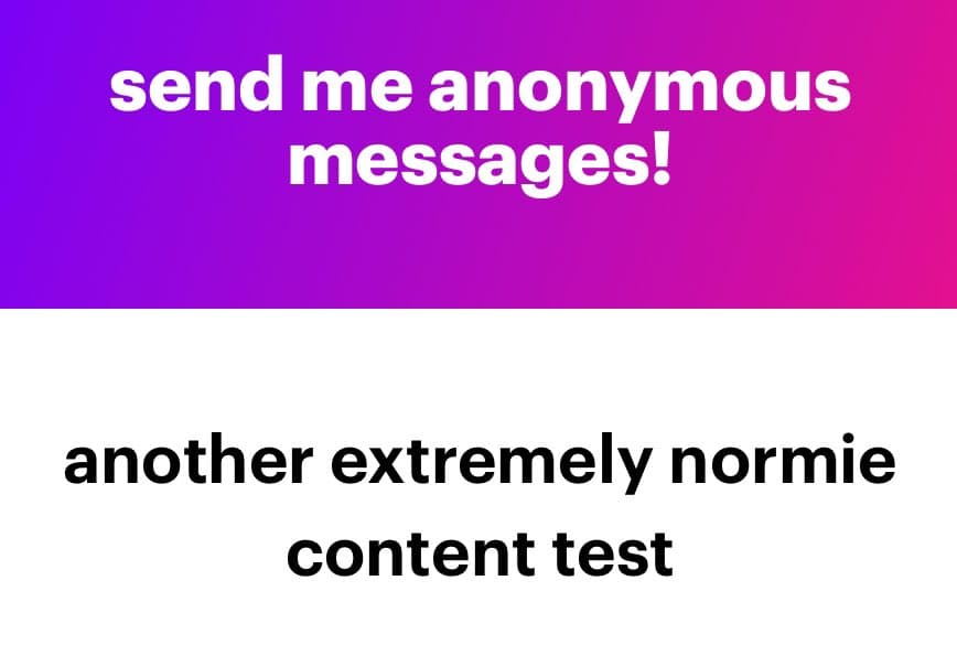 A text-based image with a purple-to-pink gradient background at the top and a white background at the bottom. The top section contains white text, and the bottom section contains black text.